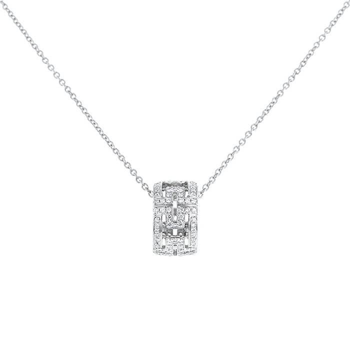 [Kincade Jewelrys]PARENTESI NECKLACE SILVER DIAMOND