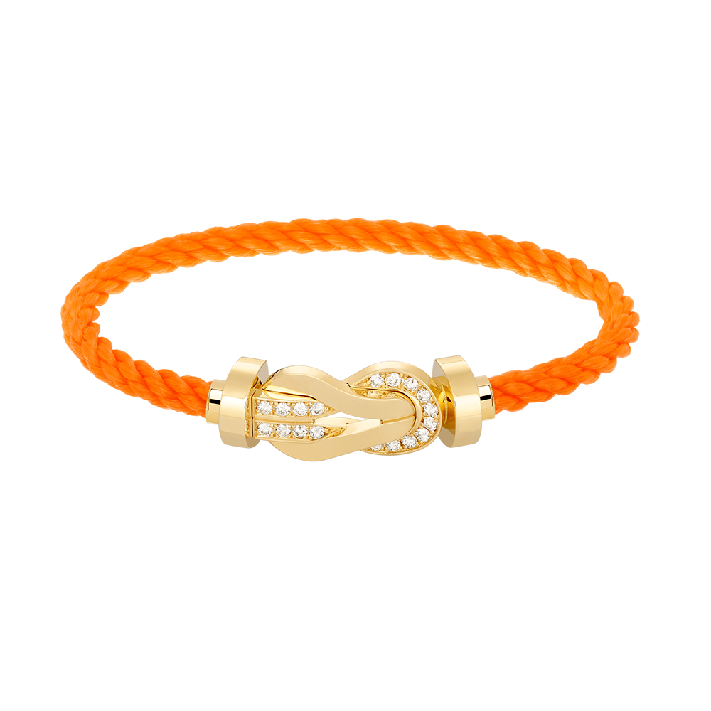 [Kincade Jewelrys]CHANCE LARGE 8 FIGURE BUCKLE HALF DIAMOND BRACELET GOLD