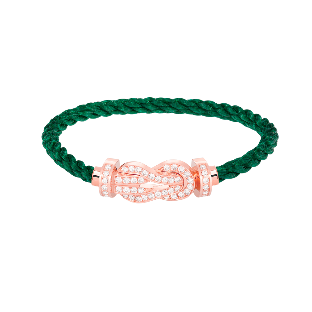 [Kincade Jewelrys]CHANCE LARGE 8 FIGURE BUCKLE FULL DIAMOND BRACELET ROSE GOLD