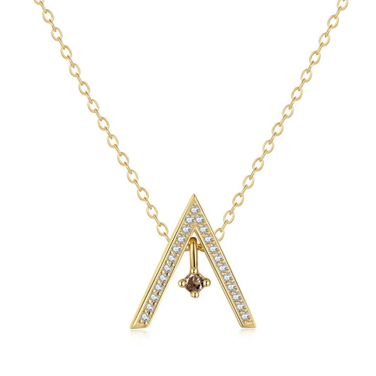 [Kincade Jewelrys]Sparkling "A" Shape Necklace