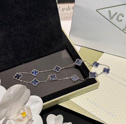 [Kincade Jewelrys]CLOVER 10 MOTIFS BIDE STONE NECKLACE