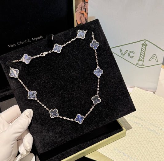 [Kincade Jewelrys]CLOVER 10 MOTIFS BIDE STONE NECKLACE