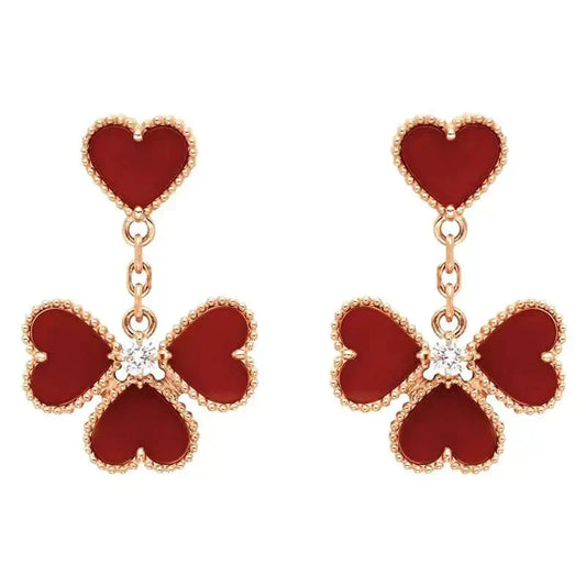 [Kincade Jewelrys]SWEET CLOVER CARNELIAN EARRINGS