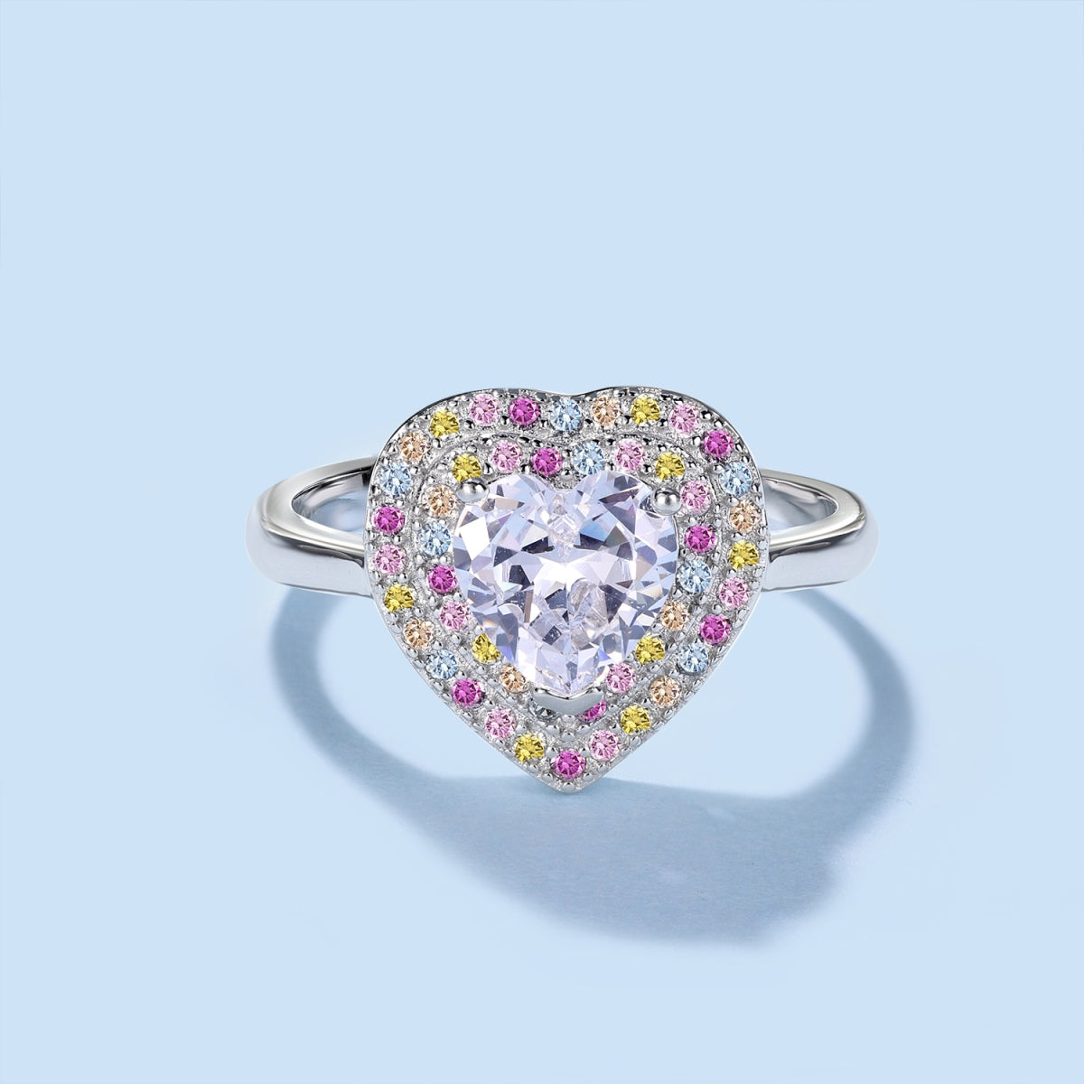 [Kincade Jewelrys]Delicate Ebullient Heart Shape Wedding Ring