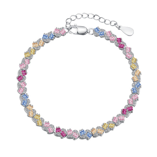 [Kincade Jewelrys]Ornate Colorful Flower Shape Party Bracelet