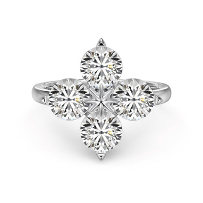 [Kincade Jewelrys]Four-Leaf Clover Eight-Pointed Star Ring