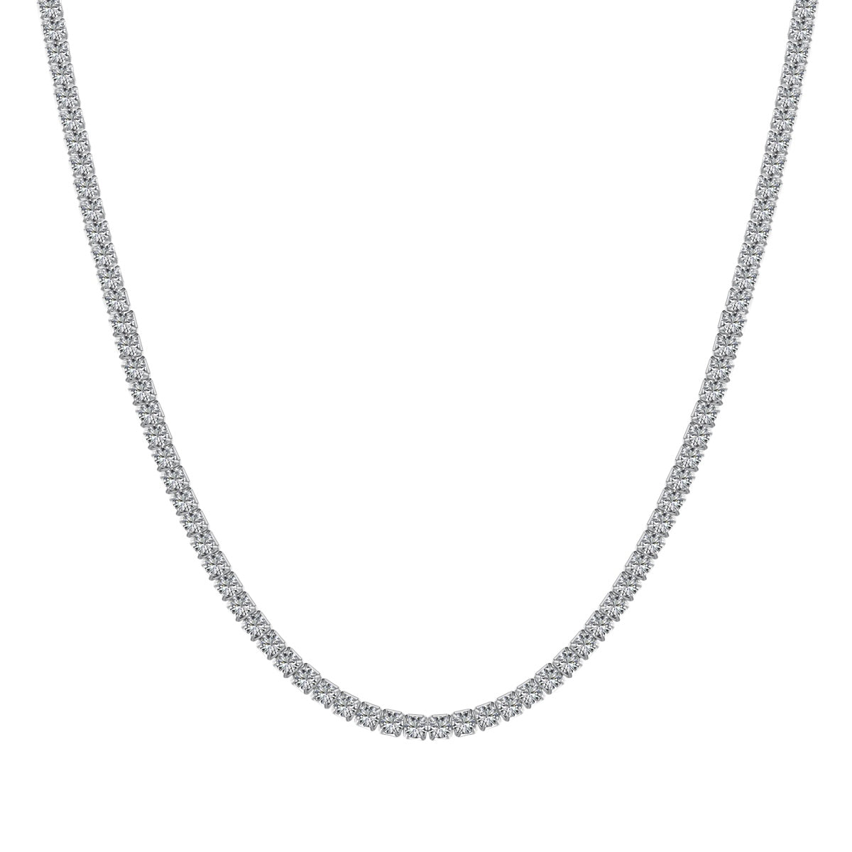 [Kincade Jewelrys]Delicate Round Shape Tennis Necklace
