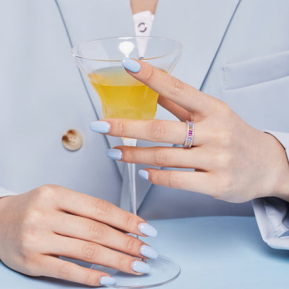 [Kincade Jewelrys]Dainty Kaleidoscopic Emerald Cut Daily Ring