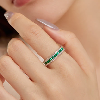 [Kincade Jewelrys]Delicate Colorful Round Cut Daily Ring