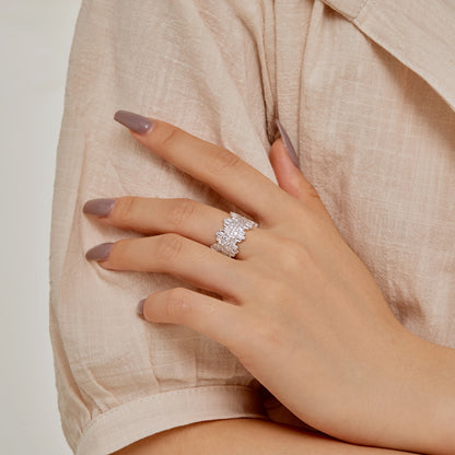 [Kincade Jewelrys]Luxurious Colorful Radiant Cut Daily Ring