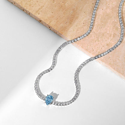 [Kincade Jewelrys]1.0 carat Unique Pear Cut Tennis Necklace