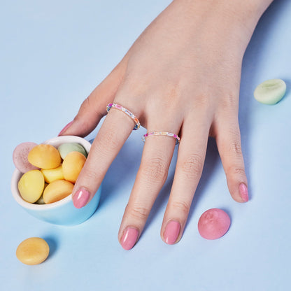 [Kincade Jewelrys]Exquisite Multicolored Emerald Cut Daily Ring