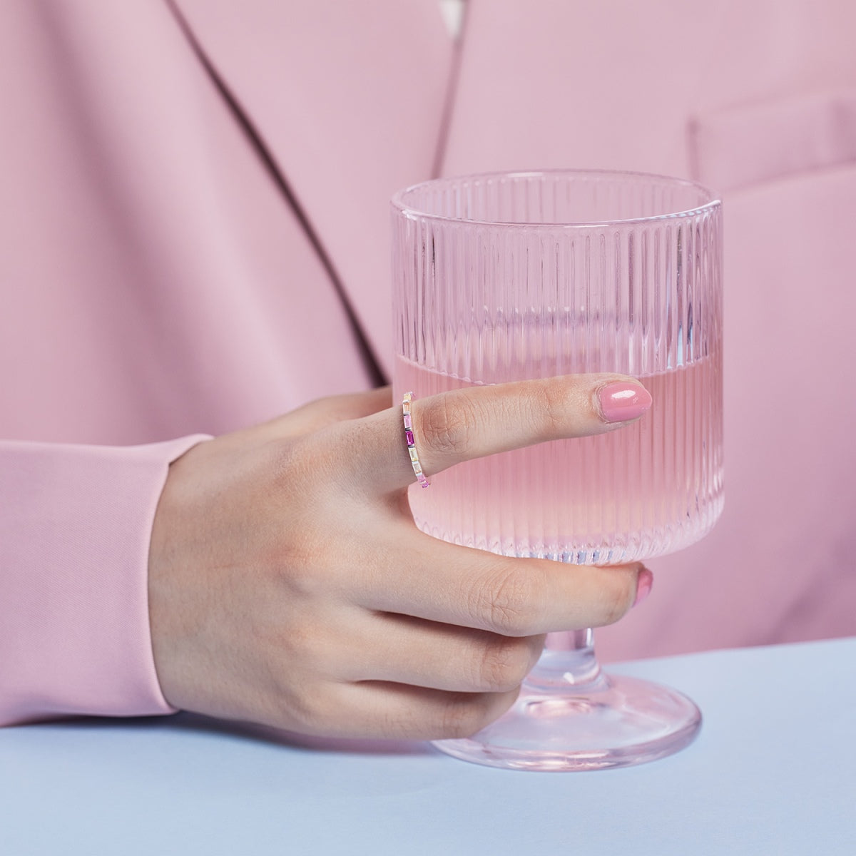 [Kincade Jewelrys]Exquisite Multicolored Emerald Cut Daily Ring