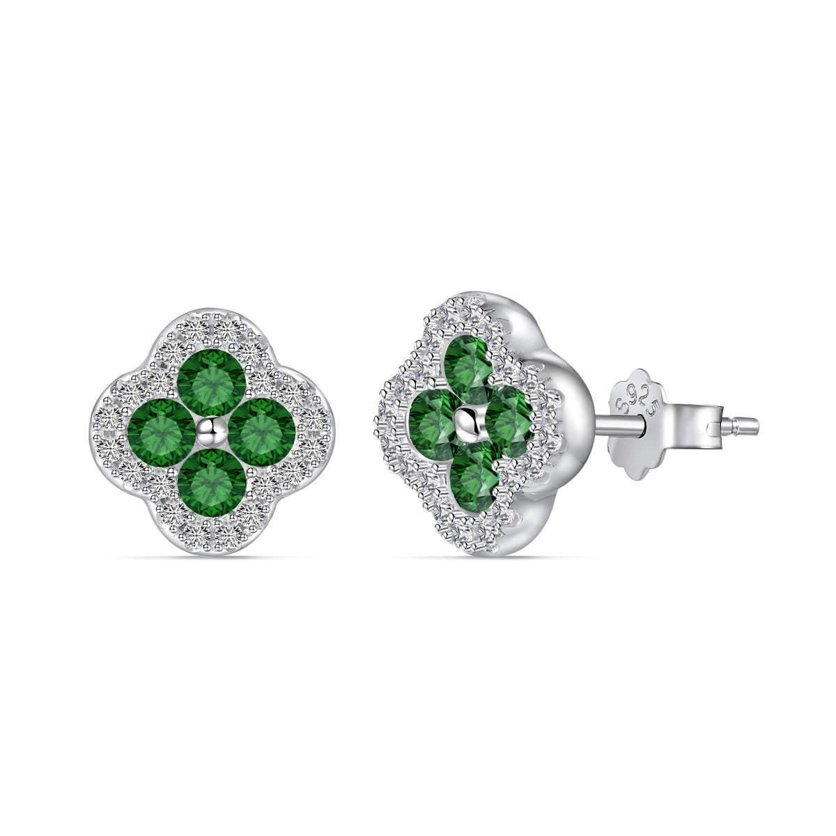 [Kincade Jewelrys]Four-Leaf Clover Flower Shaped Earrings