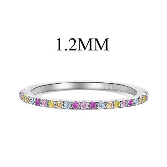 [Kincade Jewelrys]Ornate Colorful Round Cut Tennis Ring
