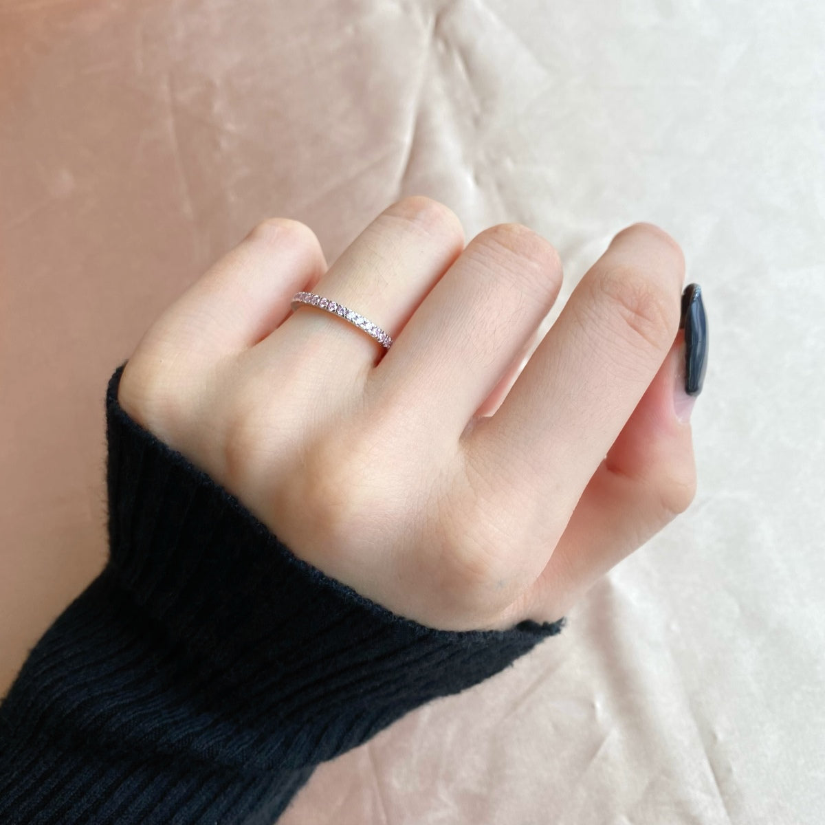 [Kincade Jewelrys]Delicate Sparkling Round Cut Daily Ring