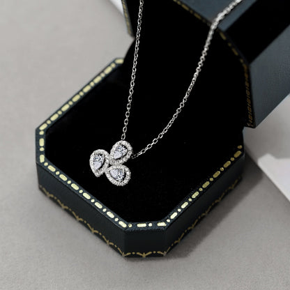 [Kincade Jewelrys]Elegant Flower Shape Pear Cut Necklace