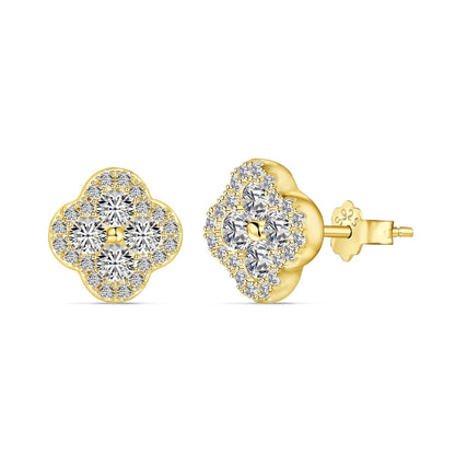 [Kincade Jewelrys]Four-Leaf Clover Flower Shaped Earrings