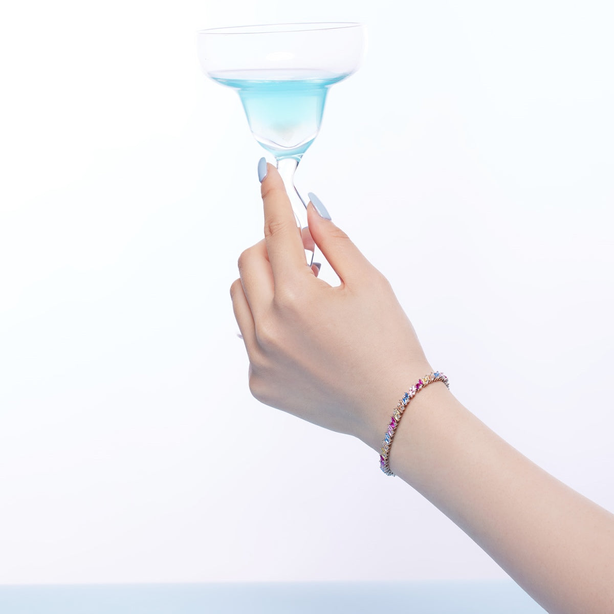 [Kincade Jewelrys]Ornate Sparkling Multi Cut Party Bracelet