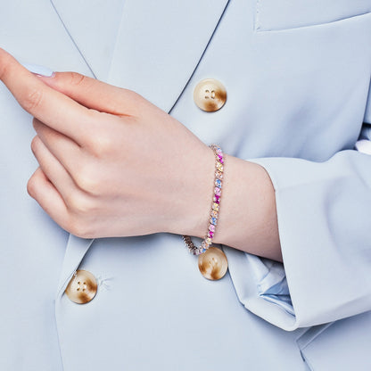 [Kincade Jewelrys]Ornate Sparkling Multi Cut Party Bracelet