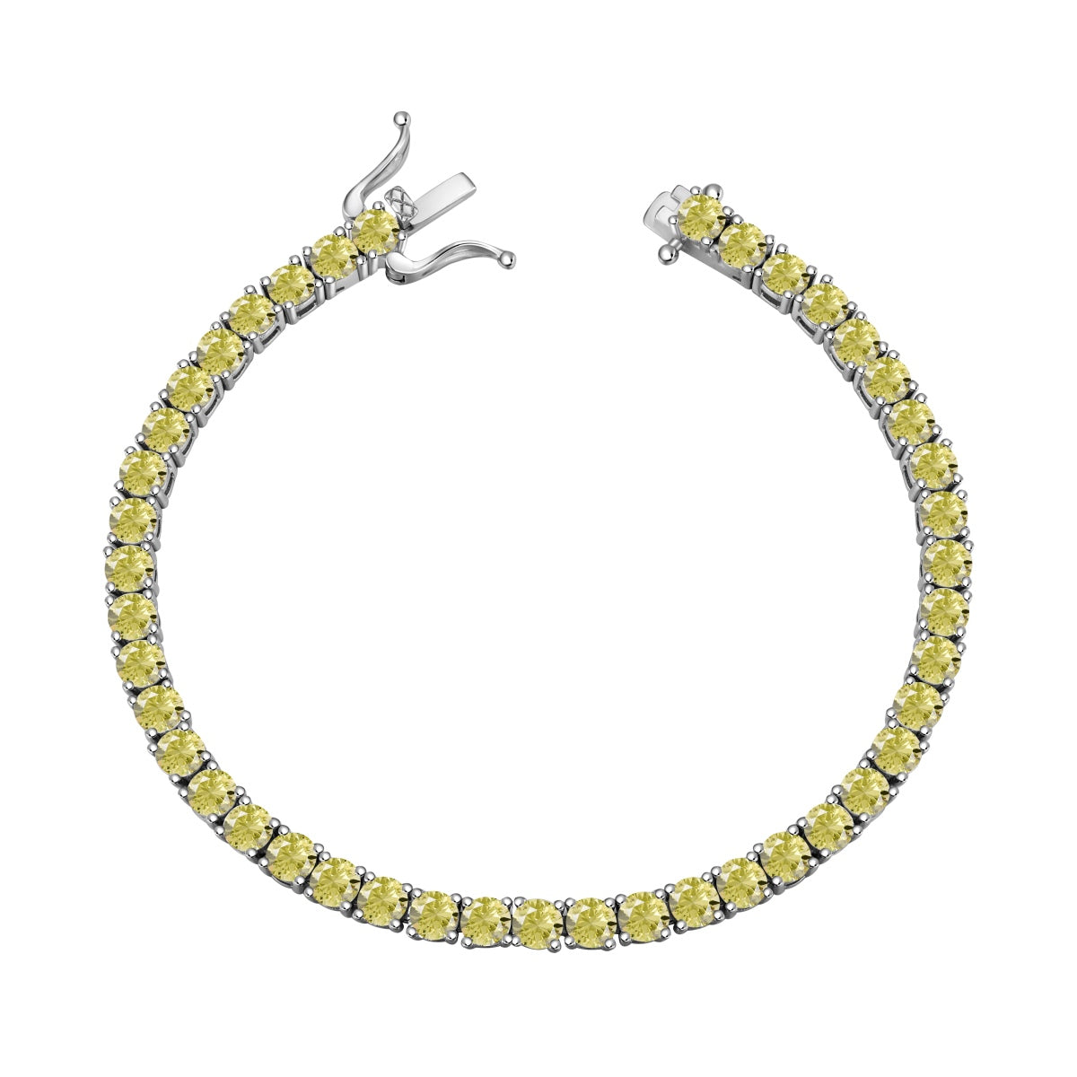 [Kincade Jewelrys]Ornate Dazzling Round Cut Tennis Bracelet