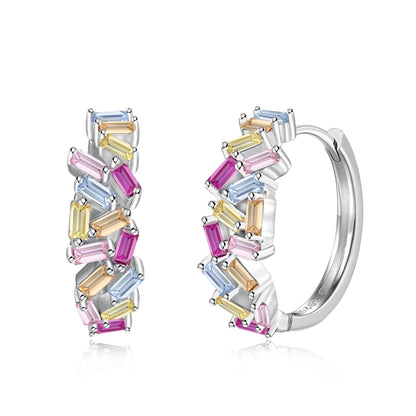 [Kincade Jewelrys]Dazzling Colorful Emerald Cut Daily Earrings