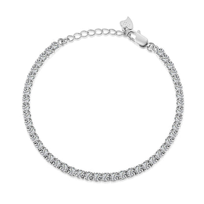 [Kincade Jewelrys]Sparkling Round Cut Daily Bracelet