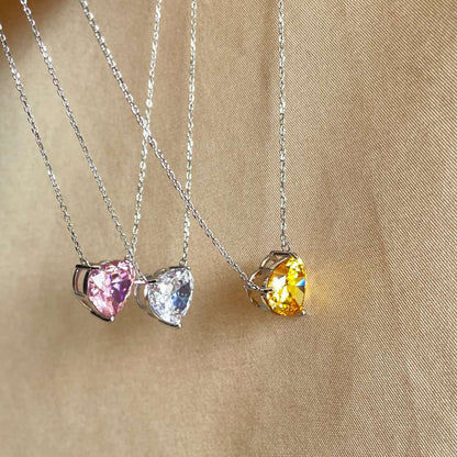 [Kincade Jewelrys]6.0 carat Radiant Heart Shape Necklace