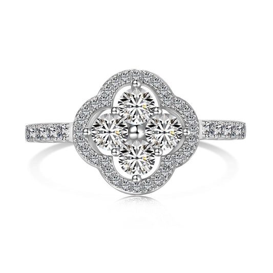 [Kincade Jewelrys]Four Leaf Clover Flower Design Ring