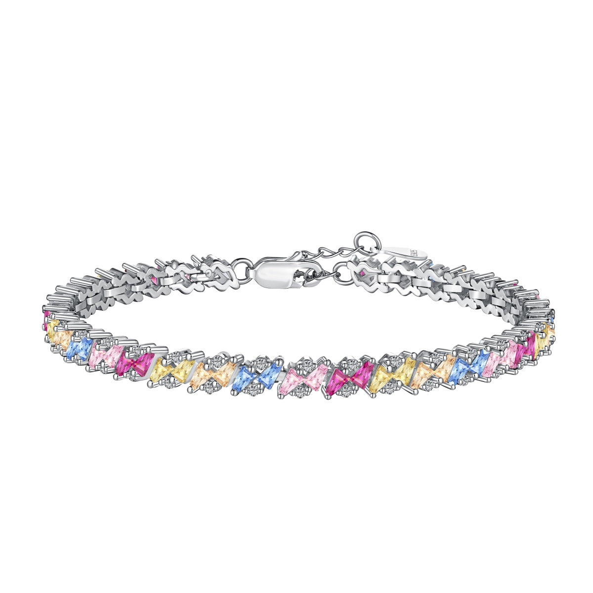 [Kincade Jewelrys]Ornate Sparkling Multi Cut Party Bracelet