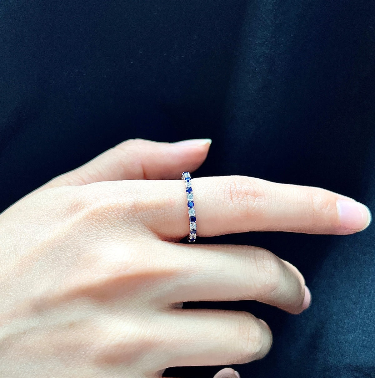 [Kincade Jewelrys]Exquisite Colorful Round Cut Tennis Ring