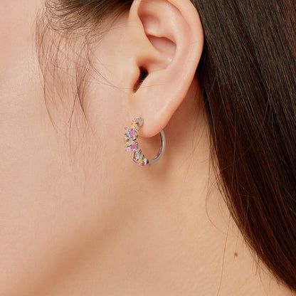 [Kincade Jewelrys]Dazzling Colorful Emerald Cut Daily Earrings