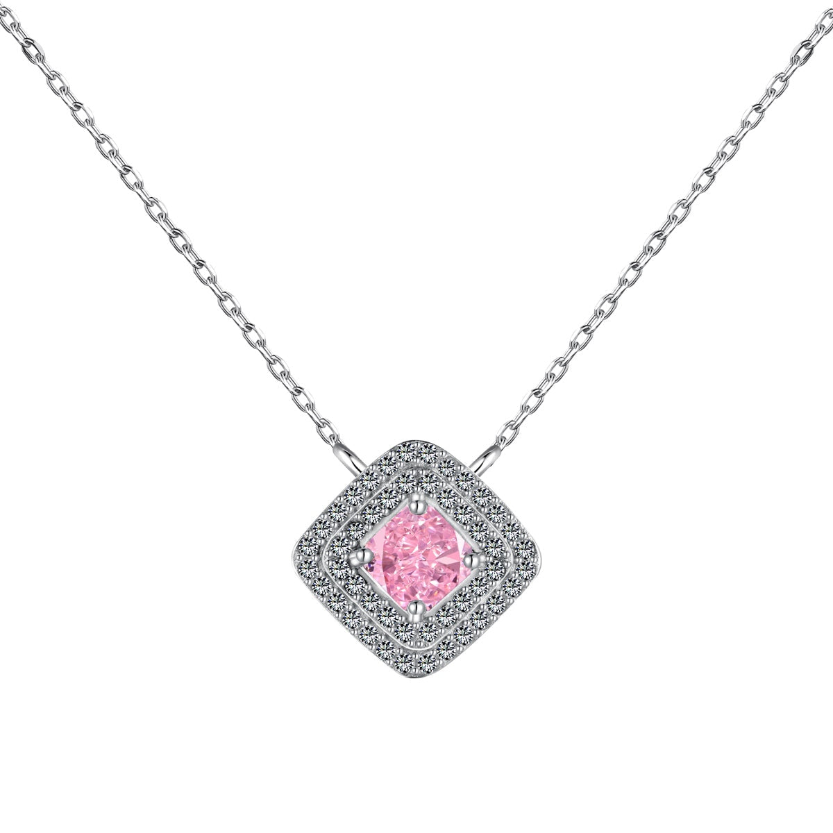 [Kincade Jewelrys]Sparkling Asscher Cut Necklace
