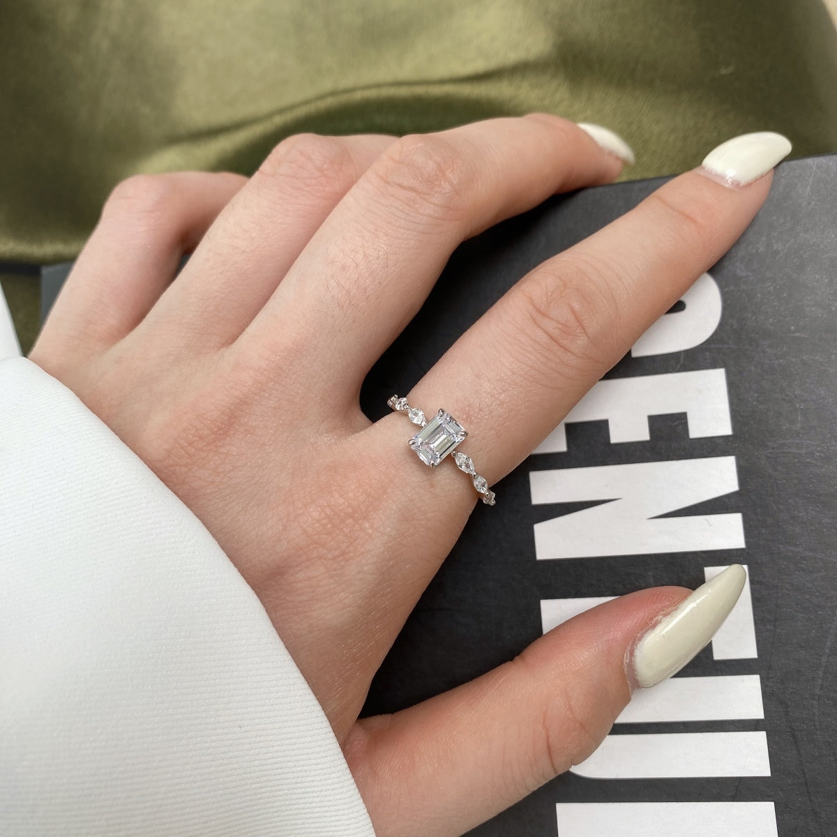 [Kincade Jewelrys]1.0 Carat Dainty Resplendent Radiant Cut Daily Ring