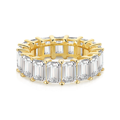 [Kincade Jewelrys]0.75 Carat Elegant Emerald Cut Tennis Ring