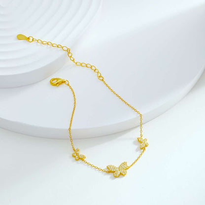 [Kincade Jewelrys]Delicate Butterfly Pendant Bracelet