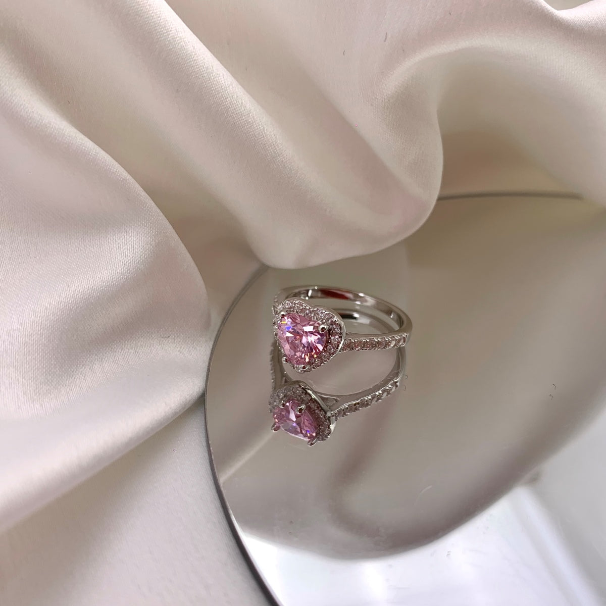 [Kincade Jewelrys]Eternity Splashy Romantic Heart Shape Lover Ring