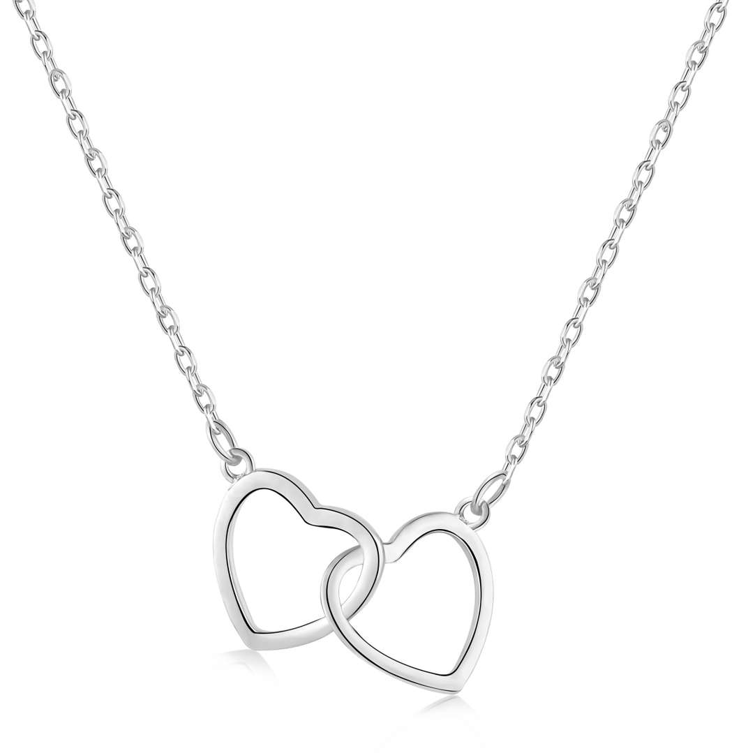 [Kincade Jewelrys]Sterling Silver Love Double Ring Necklace