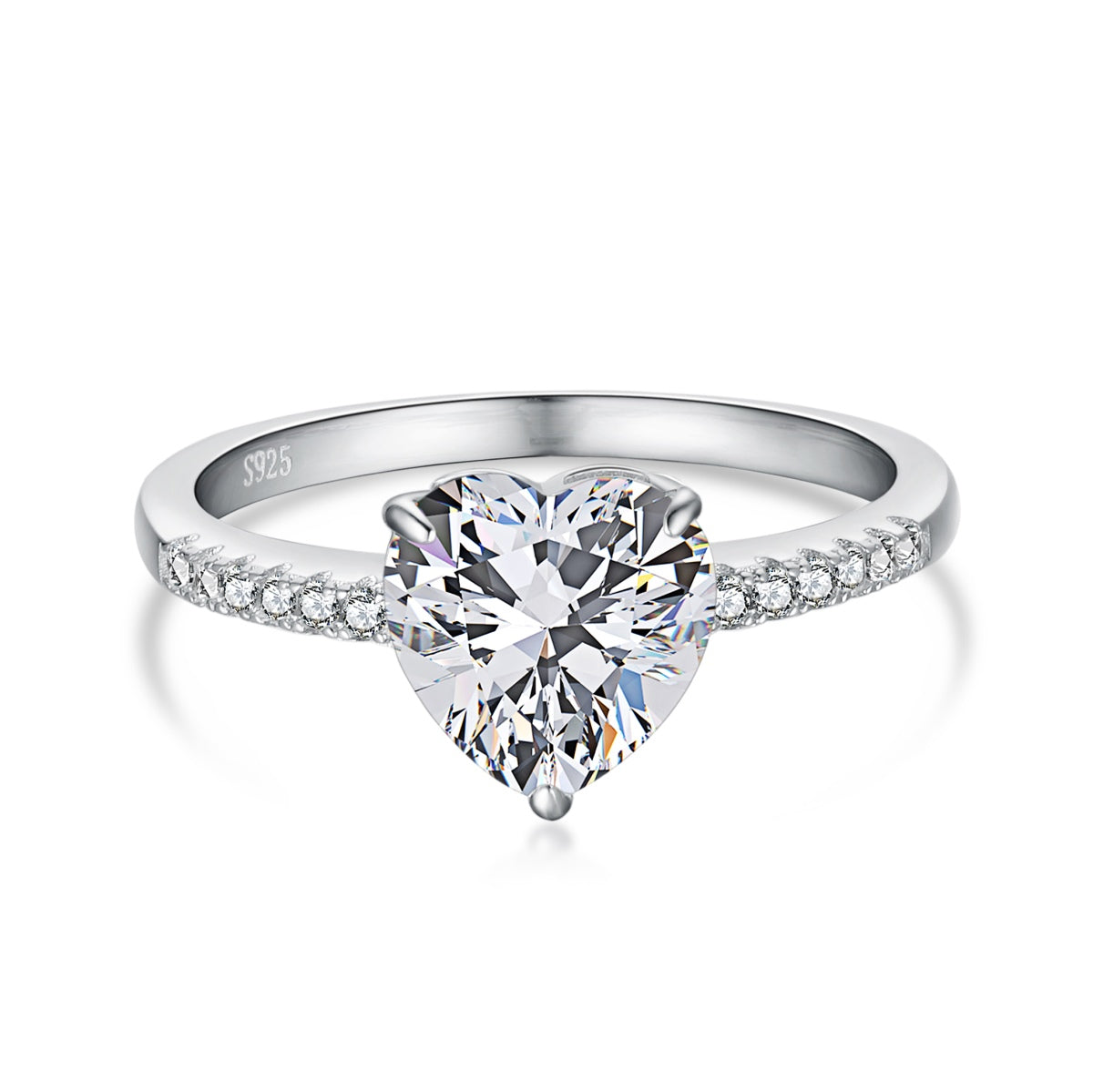 [Kincade Jewelrys]2.0 Carat Dazzling Lustrous Heart Cut Lover Ring