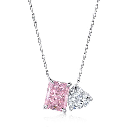 [Kincade Jewelrys]Dazzling Square & Heart Shape Necklace