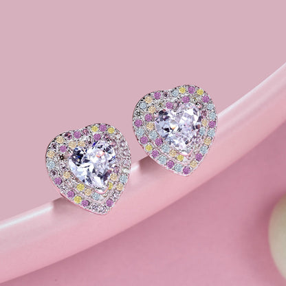 [Kincade Jewelrys]Dazzling Heart Shape Lover Earrings