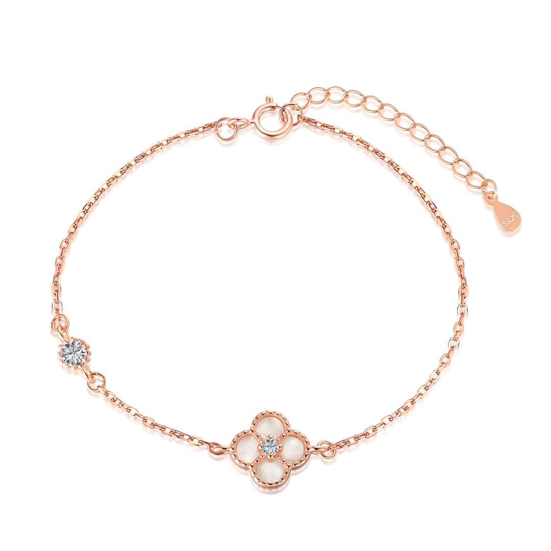 [Kincade Jewelrys]Delicate Four Leaf Clover Bracelet