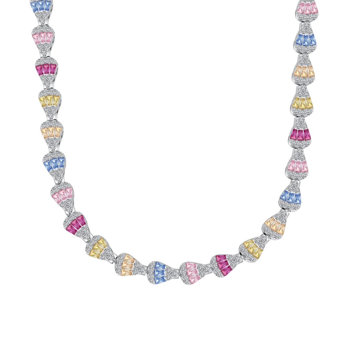 [Kincade Jewelrys]Radiant Colorful Rainbow Necklace