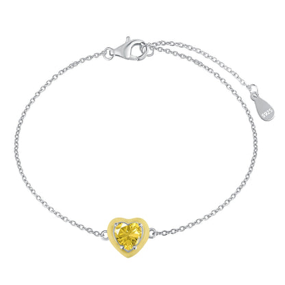 [Kincade Jewelrys]Sparkling Romantic Heart Shape Lover Bracelet