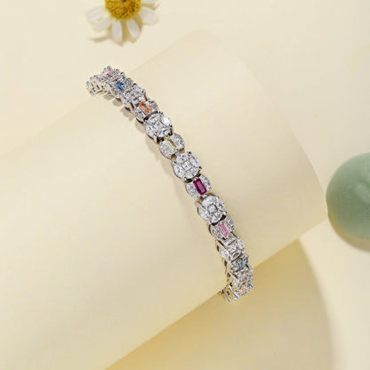 [Kincade Jewelrys]Dazzling Radiant Multi Cut Daily Bracelet