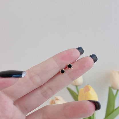 [Kincade Jewelrys]Sparkling Colorful Round Shape Earrings