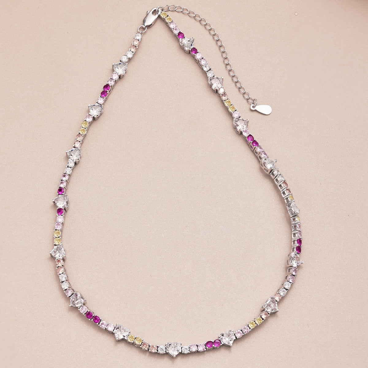 [Kincade Jewelrys]Delicate Colorful Rainbow Tennis Chain