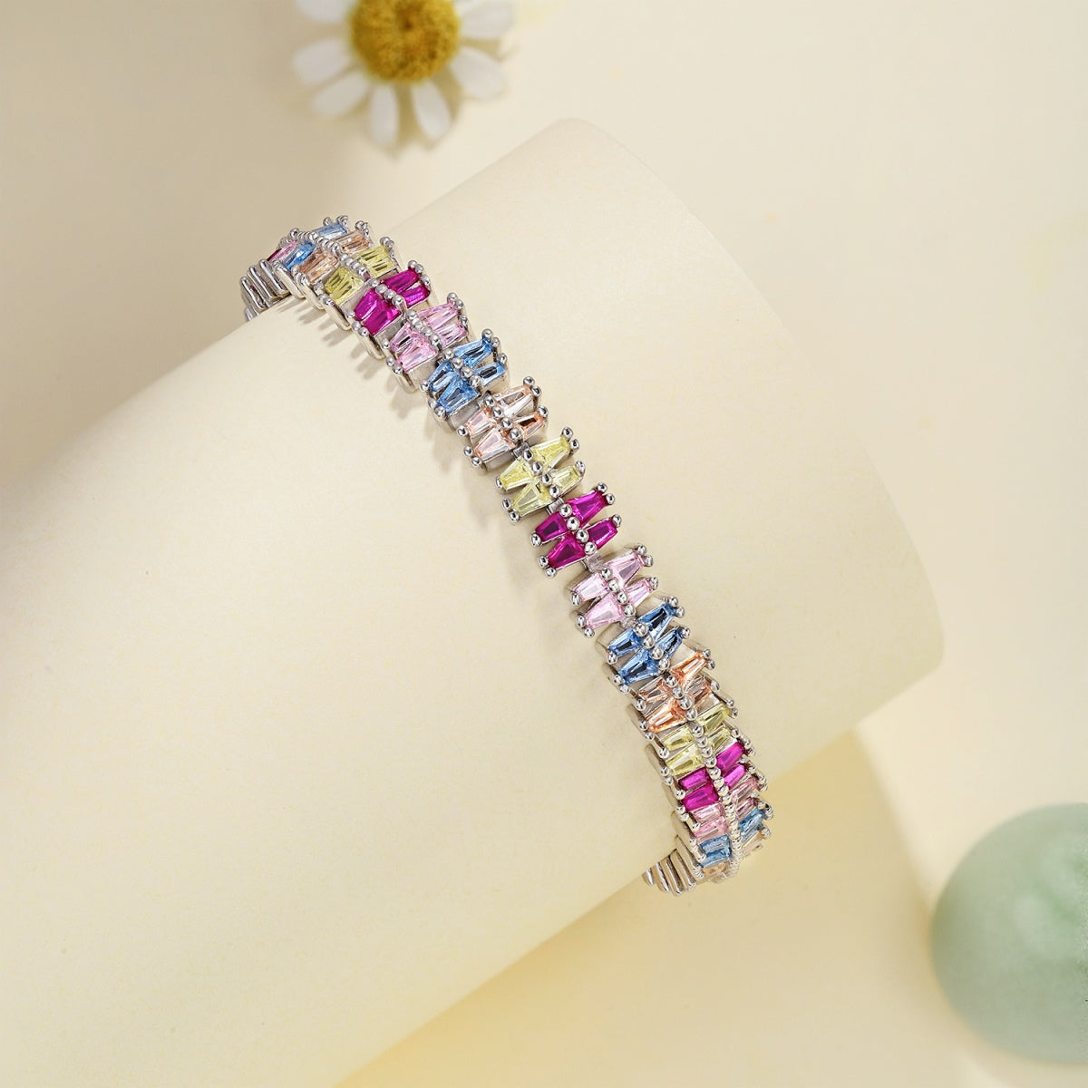[Kincade Jewelrys]Sparkling Exquisite Multi Cut Party Bracelet