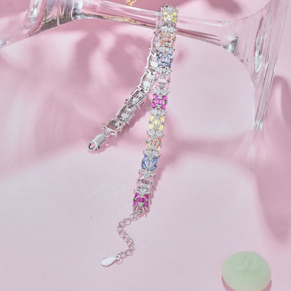 [Kincade Jewelrys]Delicate Colorful Multi Cut Party Bracelet