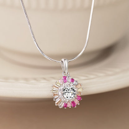 [Kincade Jewelrys]Charming Flower Colorful Necklace